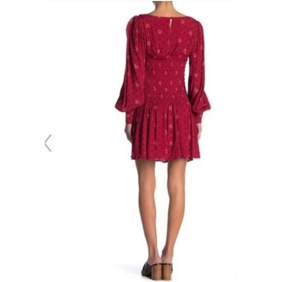 Free People Two Faces Smocked Mini Dress - Picture 4 of 9
